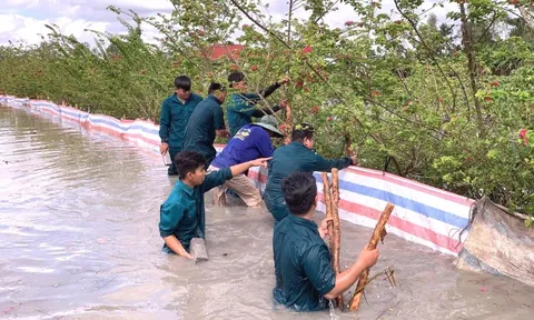 Đồng bằng sông Cửu Long vào đợt triều cường mới cao hơn mức báo động 3 40cm