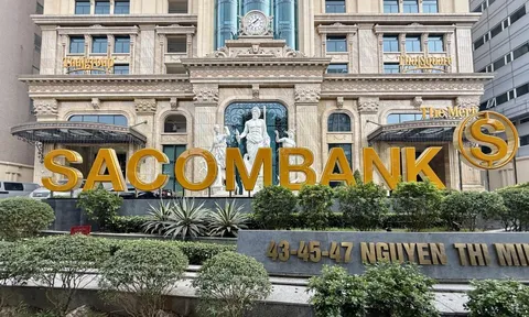 Logo Sacombank bất ngờ xuất hiện tại tòa nhà Thaigroup