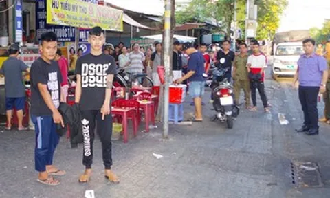 Bắt nhóm thanh niên mang hung khí chém người tại chợ ở Mỹ Tho