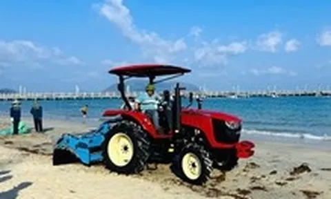 Côn Đảo được tặng máy sàng cát vệ sinh bãi biển tiền tỉ, công suất hơn 1,4ha mỗi giờ