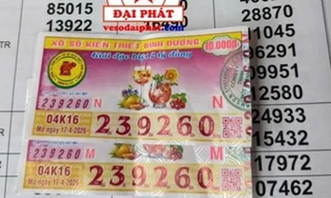 Xổ số miền Nam: Trưa 18-4, lộ diện khách hàng ở TPHCM trúng độc đắc vé số Bình Dương