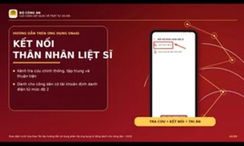 Hướng dẫn tra cứu thông tin liệt sĩ, gửi yêu cầu nhận thân nhân trên VNeID