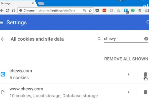 Cách xóa Cookie trên Google Chrome