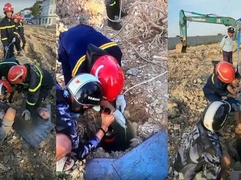 Cứu thành công bé gái 5 tuổi rơi xuống hố cọc ép bêtông sâu 15m ở Đồng Nai