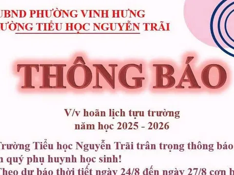 Diễn biến mưa bão phức tạp, nhiều trường học ở Nghệ An lùi thời gian tựu trường
