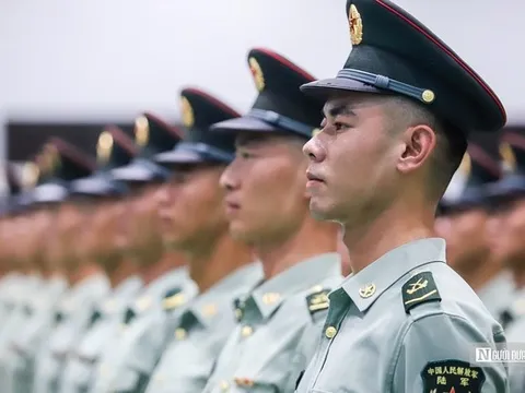 Hình ảnh khối quân nhân Trung Quốc đến Việt Nam tham gia diễu binh dịp Đại lễ 2/9