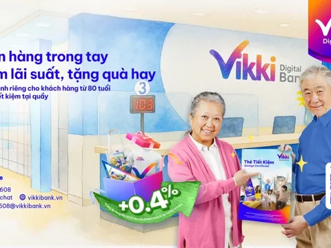 Vikki tặng lãi suất tiết kiệm cho lực lượng vũ trang và khách hàng trên 80 tuổi