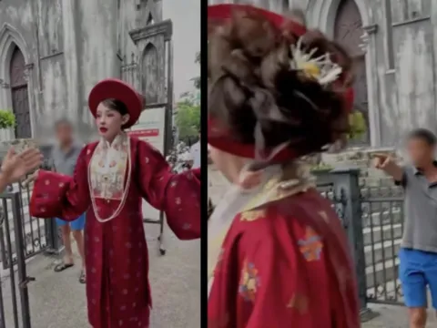 Xác minh clip DJ Ngân 98 bị yêu cầu rời khỏi Nhà thờ Lớn Hà Nội