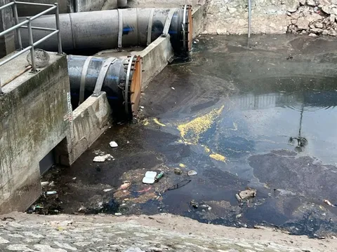 Sông Tô Lịch vừa trong xanh lại tái diễn tình trạng ô nhiễm