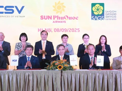 Các công ty thành viên của ACV và Sun PhuQuoc Airways ký kết hợp đồng cung cấp dịch vụ