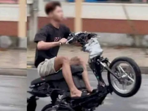 'Bốc đầu' câu like, nam thanh niên bị tịch thu xe máy