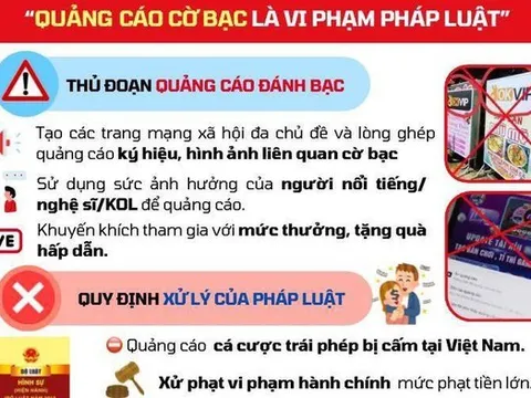 Công an cảnh báo thủ đoạn dùng nghệ sĩ quảng cáo cờ bạc