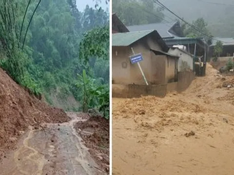 Ảnh hưởng của bão số 10, nhiều xã ở Thanh Hóa bị sạt lở, ngập lụt