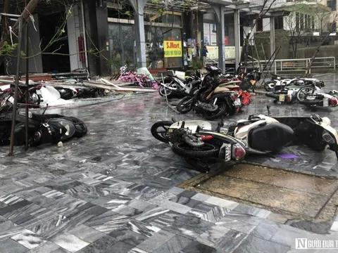 Hàng loạt ô tô, xe máy biến dạng sau "cơn cuồng nộ" của bão Bualoi