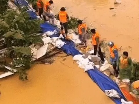 Phía sau clip nước lũ dâng cao, tưởng nuốt chửng người giữ đê ở Thái Nguyên
