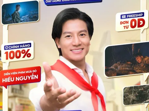 Diễn viên Hiếu Nguyễn livestream trên kênh 'Hàng Việt tôi yêu'