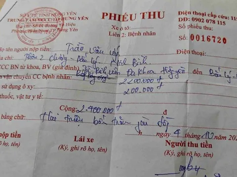 Chở bệnh nhân hấp hối từ bệnh viện về "nhà cách 12 km", tài xế xe cứu thương thu 2,4 triệu đồng