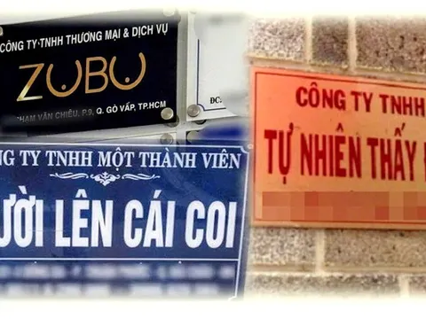 Đặt tên công ty ZUBU, Chị Em Rọt, Một mình tao... tào lao nhưng sao vẫn được cấp phép?