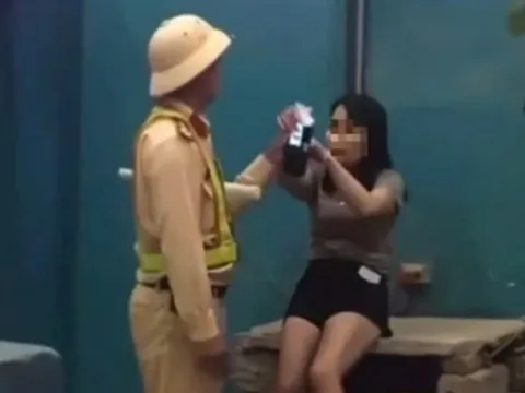 Nữ tài xế có nồng độ cồn cao gần gấp 2 lần mức kịch khung hất văng máy đo của CSGT