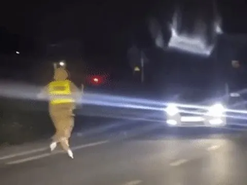 Tài xế ô tô 'né' kiểm tra nồng độ cồn, lùi xe xuống ruộng