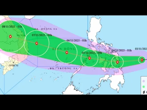 Bão Kalmaegi mạnh cấp 11, giật cấp 14, hướng vào khu vực nào của nước ta?