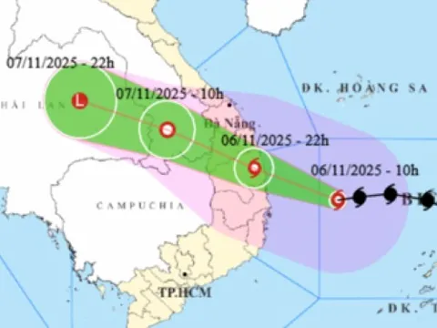 Bão số 13 Kalmaegi giật trên cấp 17, ảnh hưởng từ Nam TP Đà Nẵng - Đắk Lắk từ chiều nay 6-11