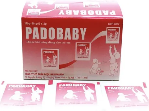 Thu hồi lô thuốc cảm cúm trẻ em Padobaby do không đạt chất lượng