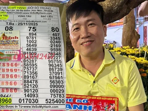Xổ số miền Nam: Thầy giáo ở TPHCM trúng 4 tỉ đồng, nhận hết tiền mặt