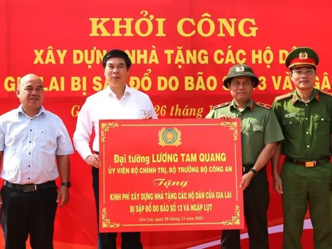 Bộ Công an hỗ trợ xây nhà mới cho người dân Gia Lai, Đắk Lắk bị sập nhà