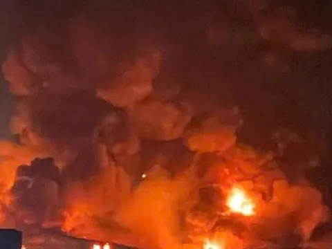 Cháy lớn tại khu công nghiệp ở Bắc Ninh