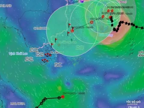 Áp thấp nhiệt đới hiếm gặp suy yếu thành vùng áp thấp và tan dần