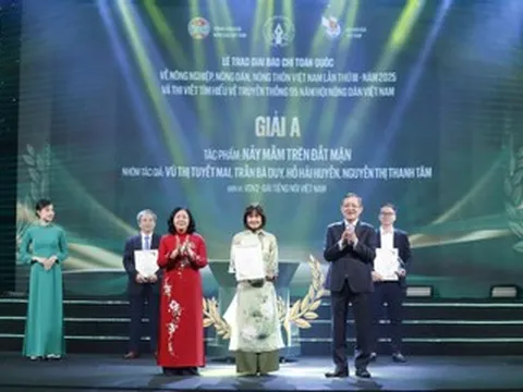 Trao giải báo chí toàn quốc về nông nghiệp, nông dân, nông thôn năm 2025