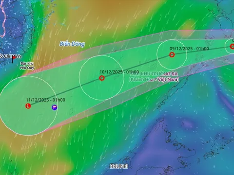 Áp thấp nhiệt đới giật cấp 8 vào Biển Đông hôm nay 8-12