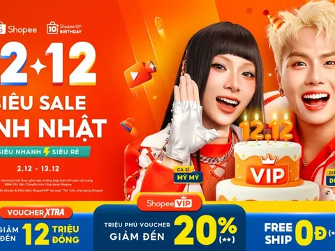 Shopee khởi động ‘12-12 Siêu Sale Sinh Nhật’ với loạt chương trình mua sắm hoành tráng