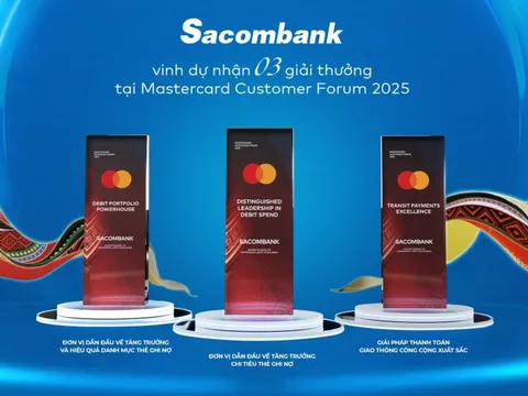 Thêm một tổ chức thẻ quốc tế vinh danh Sacombank về năng lực phát triển thanh toán số