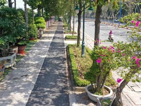 Hình dáng làn cho xe đạp đầu tiên ở TP.HCM sau 2 tháng thi công