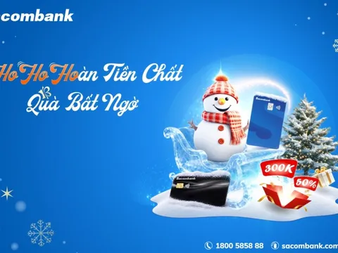 Sacombank triển khai chương trình ưu đãi thẻ dịp Noel và cuối năm 2025
