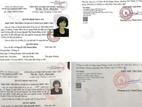 Công an tỉnh Cà Mau truy nã Tổng Giám đốc AIC Nguyễn Thị Thanh Nhàn