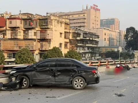 Nữ tài xế ô tô buồn ngủ gây tai nạn liên hoàn ở Hà Nội, 1 người tử vong tại chỗ