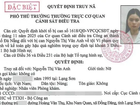 Truy nã đặc biệt nữ kế toán Nguyễn Thị Vân Anh