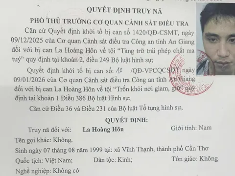 Công an đang tung lực lượng truy bắt bị can La Hoàng Hôn