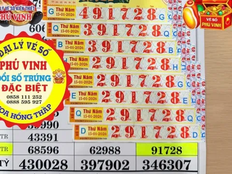 Xổ số miền Nam: Chiều 16-1, xuất hiện nhiều người trúng độc đắc, an ủi và giải nhất