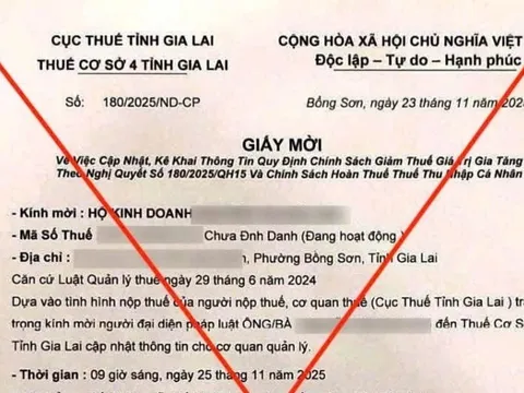 Gia Lai: Cảnh báo mạo danh cơ quan thuế để lừa đảo, chiếm đoạt tài sản