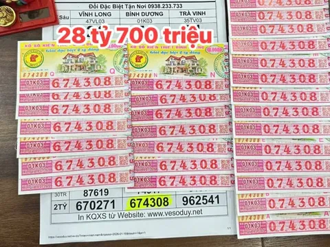 Xổ số miền Nam: Sáng 17-1, đại lý đang tìm người trúng độc đắc 28 tờ vé số