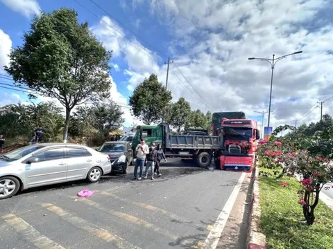 Nguyên nhân ban đầu vụ tai nạn giao thông liên hoàn giữa xe đầu kéo và 6 ô tô