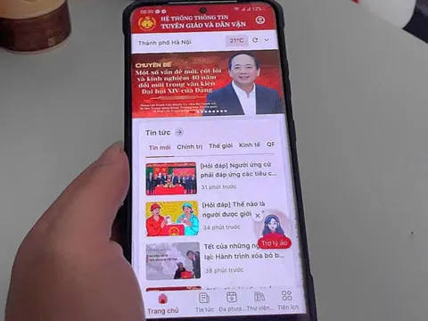 Ứng dụng Tuyên giáo và Dân vận kết nối thông tin chính thống trên không gian số