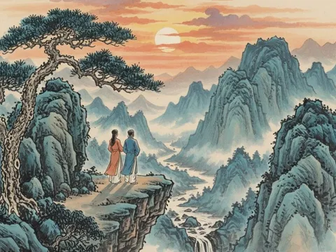 Uống rượu ngày xuân, nghĩ về bài thơ Thề non nước của Tản Đà