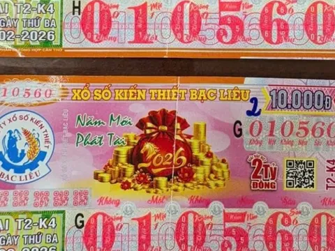 Xổ số miền Nam: Một đại lý liên tục bán trúng độc đắc đài Bạc Liêu