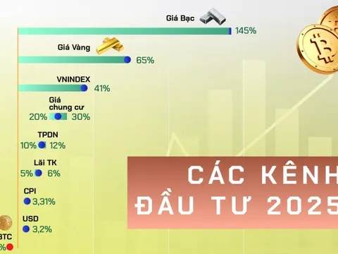 Infographic: Hiệu suất các kênh đầu tư 2025 và dự báo 2026