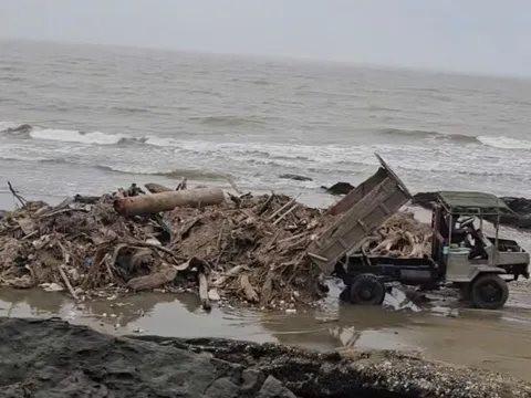 Xác minh, xử lý vụ đổ rác thải xuống bãi biển Hải Tiến